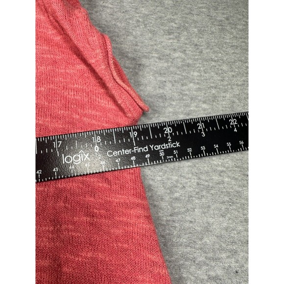 Eileen Fisher M Coral Pink Asymmetrical Organic Linen Cotton Top Sweater - Picture 5 of 7